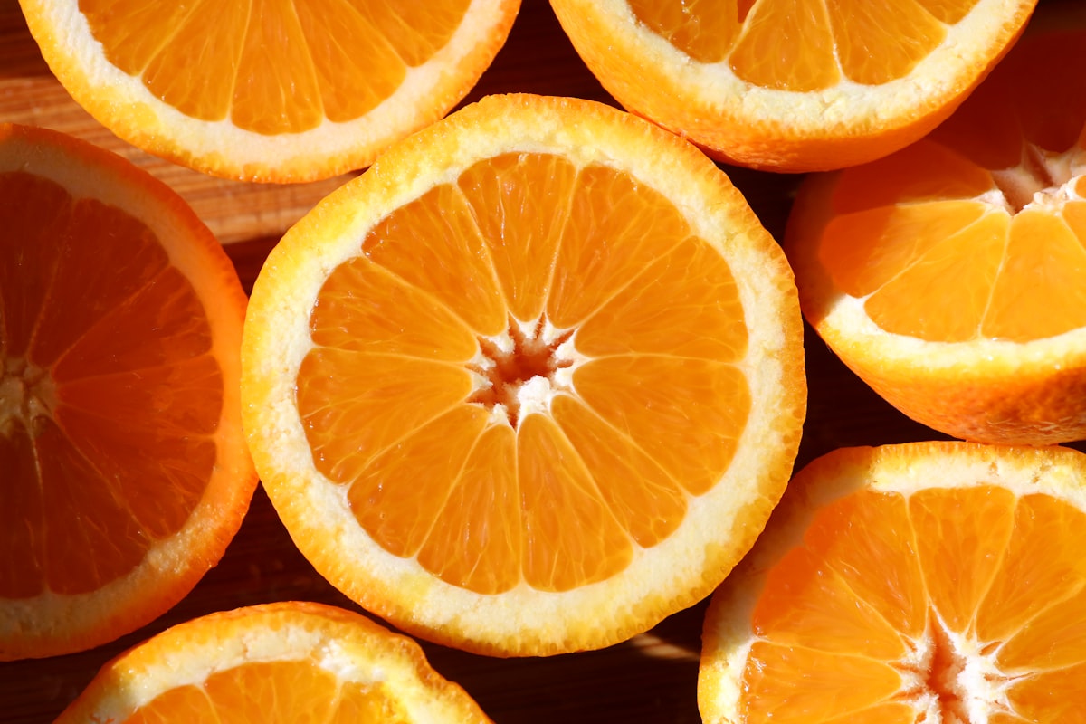 Citrus fruits rich in vitamin C